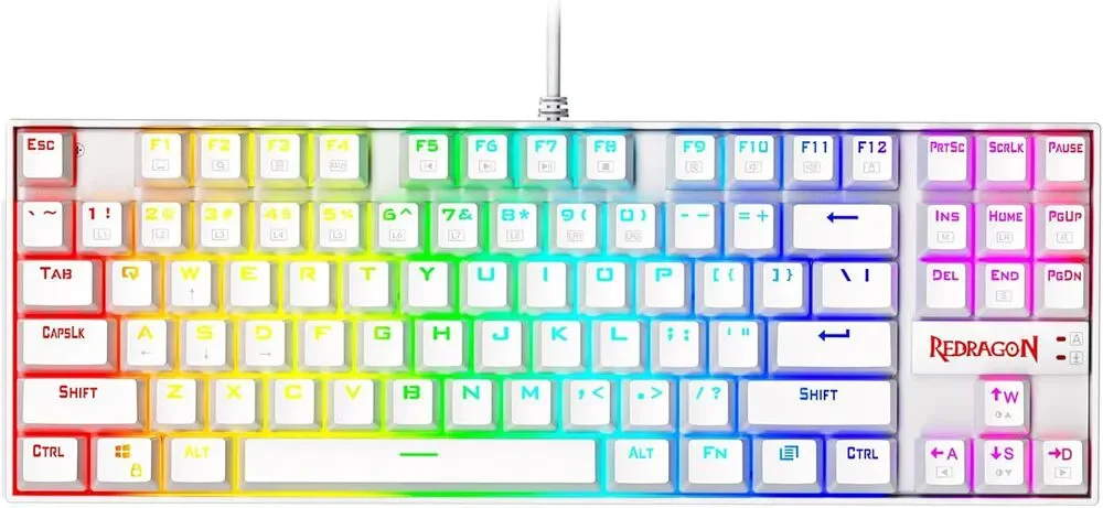 Redragon K552P TKL Mechanical Gaming Keyboard RGB – 18 Backlight Modes